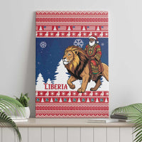 Liberia Christmas Canvas Wall Art Black Santa Riding Lion - Merry Christmas - Wonder Print Shop