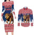 Personalized Liberia Christmas Couples Matching Long Sleeve Bodycon Dress and Long Sleeve Button Shirt Black Santa Riding Lion - Merry Christmas - Wonder Print Shop