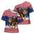 Personalized Liberia Christmas Cross Shoulder Shirt Black Santa Riding Lion - Merry Christmas - Wonder Print Shop