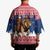 Personalized Liberia Christmas Kimono Black Santa Riding Lion - Merry Christmas - Wonder Print Shop