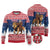 Personalized Liberia Christmas Ugly Christmas Sweater Black Santa Riding Lion - Merry Christmas - Wonder Print Shop