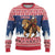 Personalized Liberia Christmas Ugly Christmas Sweater Black Santa Riding Lion - Merry Christmas - Wonder Print Shop