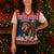 Personalized Liberia Christmas Knitted V-Neck Vest Black Santa Riding Lion - Merry Christmas - Wonder Print Shop
