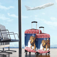 Liberia Christmas Luggage Cover Black Santa Riding Lion - Merry Christmas - Wonder Print Shop