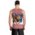 Personalized Liberia Christmas Men Tank Top Black Santa Riding Lion - Merry Christmas - Wonder Print Shop