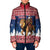 Personalized Liberia Christmas Padded Jacket Black Santa Riding Lion - Merry Christmas - Wonder Print Shop