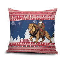 Liberia Christmas Pillow Cover Black Santa Riding Lion - Merry Christmas - Wonder Print Shop