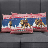 Liberia Christmas Pillow Cover Black Santa Riding Lion - Merry Christmas - Wonder Print Shop