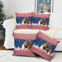 Liberia Christmas Pillow Cover Black Santa Riding Lion - Merry Christmas - Wonder Print Shop
