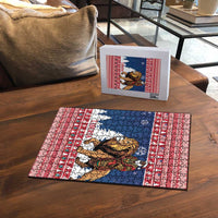 Liberia Christmas Puzzle Black Santa Riding Lion - Merry Christmas - Wonder Print Shop