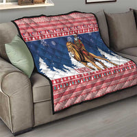 Liberia Christmas Quilt Black Santa Riding Lion - Merry Christmas - Wonder Print Shop