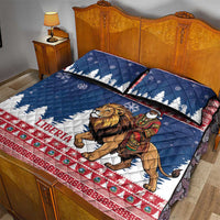 Liberia Christmas Quilt Bed Set Black Santa Riding Lion - Merry Christmas - Wonder Print Shop