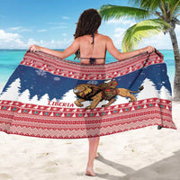 Liberia Christmas Sarong Black Santa Riding Lion - Merry Christmas - Wonder Print Shop