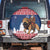 Liberia Christmas Spare Tire Cover Black Santa Riding Lion - Merry Christmas - Wonder Print Shop