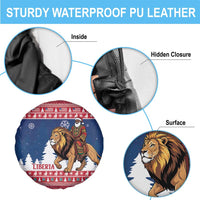 Liberia Christmas Spare Tire Cover Black Santa Riding Lion - Merry Christmas - Wonder Print Shop