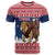 Personalized Liberia Christmas T Shirt Black Santa Riding Lion - Merry Christmas - Wonder Print Shop