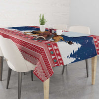 Liberia Christmas Tablecloth Black Santa Riding Lion - Merry Christmas - Wonder Print Shop