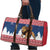 Liberia Christmas Travel Bag Black Santa Riding Lion - Merry Christmas - Wonder Print Shop