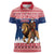 Personalized Liberia Christmas Women Polo Shirt Black Santa Riding Lion - Merry Christmas - Wonder Print Shop
