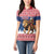 Personalized Liberia Christmas Women Polo Shirt Black Santa Riding Lion - Merry Christmas - Wonder Print Shop