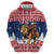 Personalized Liberia Christmas Zip Hoodie Black Santa Riding Lion - Merry Christmas - Wonder Print Shop