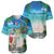 Mayotte Christmas Baseball Jersey Santa Chill on Tropical Beach - Wonder Print Shop