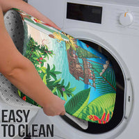 Mayotte Christmas Bathroom Set Santa Chill on Tropical Beach - Wonder Print Shop