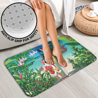 Mayotte Christmas Bathroom Set Santa Chill on Tropical Beach - Wonder Print Shop
