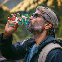 Mayotte Christmas 4 in 1 Can Cooler Tumbler Santa Chill on Tropical Beach - Wonder Print Shop