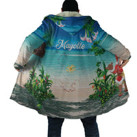Mayotte Christmas Cloak Santa Chill on Tropical Beach - Wonder Print Shop