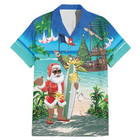 Mayotte Christmas Family Matching Mermaid Dress and Hawaiian Shirt Santa Chill on Tropical Beach - Wonder Print Shop