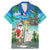 Mayotte Christmas Family Matching Mermaid Dress and Hawaiian Shirt Santa Chill on Tropical Beach - Wonder Print Shop