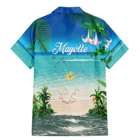Mayotte Christmas Family Matching Mermaid Dress and Hawaiian Shirt Santa Chill on Tropical Beach - Wonder Print Shop