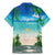 Mayotte Christmas Family Matching Mermaid Dress and Hawaiian Shirt Santa Chill on Tropical Beach - Wonder Print Shop