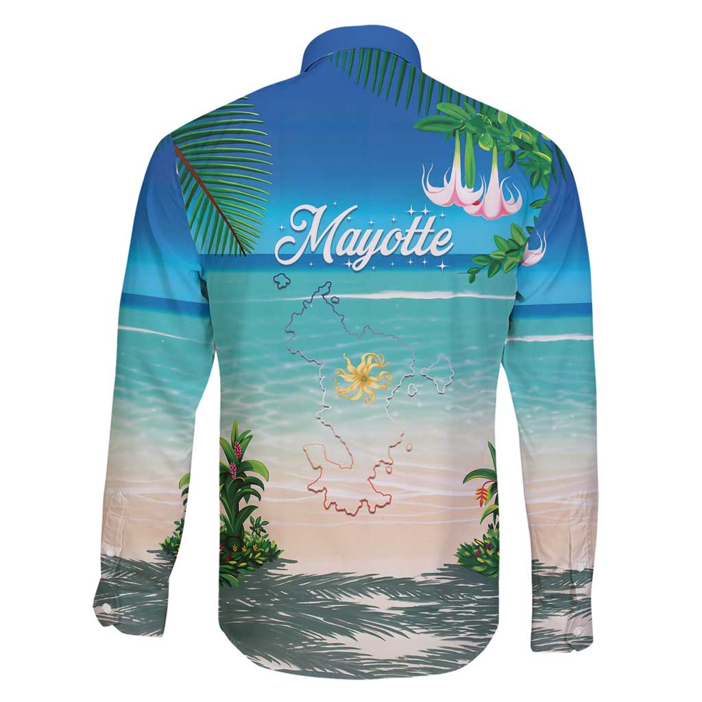 Mayotte Christmas Family Matching Mermaid Dress and Hawaiian Shirt Santa Chill on Tropical Beach - Wonder Print Shop
