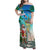 Mayotte Christmas Family Matching Off Shoulder Maxi Dress and Hawaiian Shirt Santa Chill on Tropical Beach - Wonder Print Shop