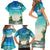 Mayotte Christmas Family Matching Short Sleeve Bodycon Dress and Hawaiian Shirt Santa Chill on Tropical Beach - Wonder Print Shop