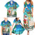 Mayotte Christmas Family Matching Summer Maxi Dress and Hawaiian Shirt Santa Chill on Tropical Beach - Wonder Print Shop