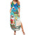 Mayotte Christmas Family Matching Summer Maxi Dress and Hawaiian Shirt Santa Chill on Tropical Beach - Wonder Print Shop