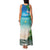 Mayotte Christmas Family Matching Tank Maxi Dress and Hawaiian Shirt Santa Chill on Tropical Beach - Wonder Print Shop