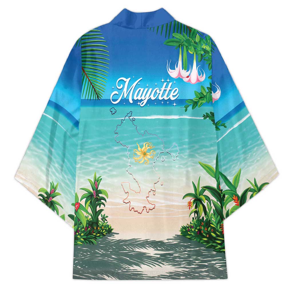 Mayotte Christmas Kimono Santa Chill on Tropical Beach - Wonder Print Shop
