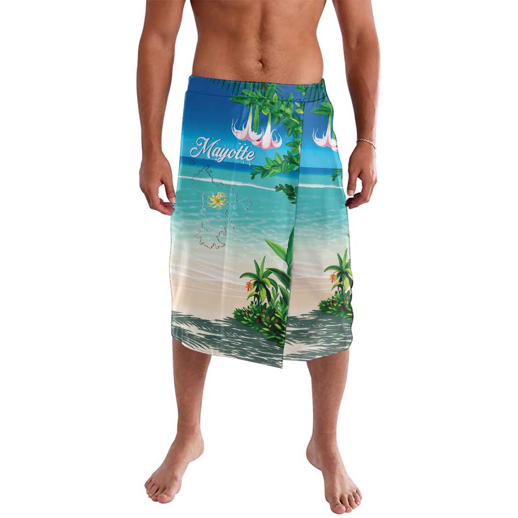 Mayotte Christmas Lavalava Santa Chill on Tropical Beach - Wonder Print Shop