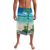 Mayotte Christmas Lavalava Santa Chill on Tropical Beach - Wonder Print Shop