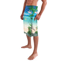 Mayotte Christmas Lavalava Santa Chill on Tropical Beach - Wonder Print Shop