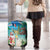Mayotte Christmas Luggage Cover Santa Chill on Tropical Beach - Wonder Print Shop