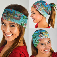 Mayotte Christmas Neck Gaiter Santa Chill on Tropical Beach - Wonder Print Shop