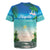 Mayotte Christmas Rugby Jersey Santa Chill on Tropical Beach - Wonder Print Shop