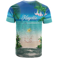 Mayotte Christmas T Shirt Santa Chill on Tropical Beach - Wonder Print Shop