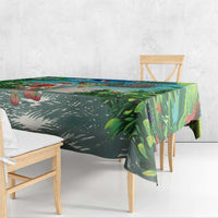 Mayotte Christmas Tablecloth Santa Chill on Tropical Beach - Wonder Print Shop