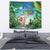 Mayotte Christmas Tapestry Santa Chill on Tropical Beach - Wonder Print Shop